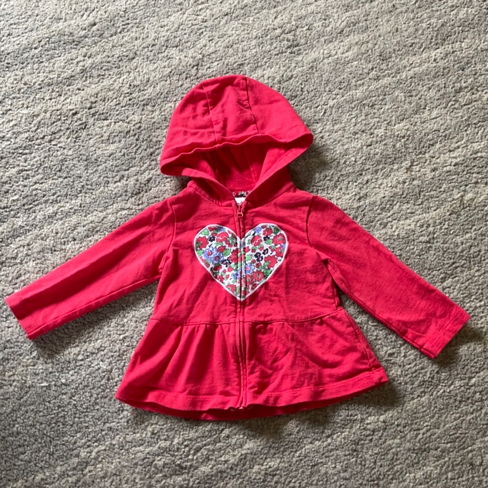 Carter’s peplum zip up hoodie 18M